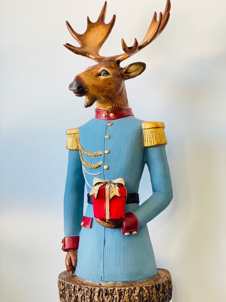 Christmas Welcoming Deer Statue