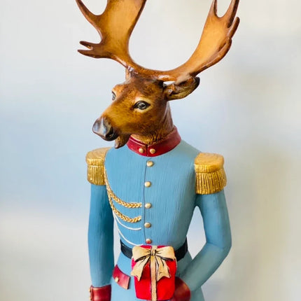 Christmas Welcoming Deer Statue