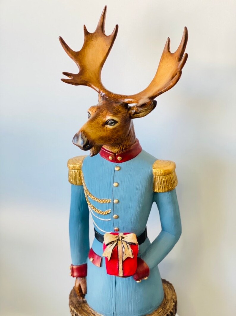 Christmas Welcoming Deer Statue