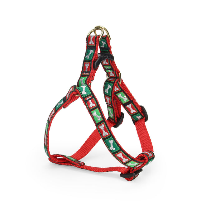 Christmas Bones Small Breed Dog Harness