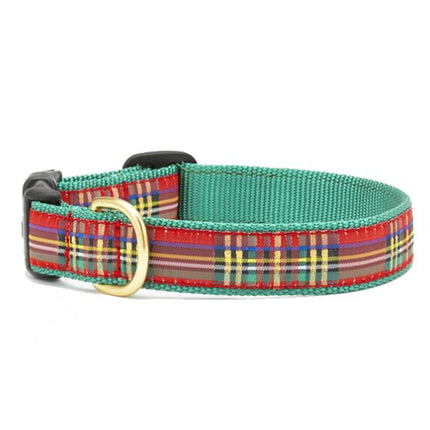 Christmas Sparkle Plaid Dog Collar