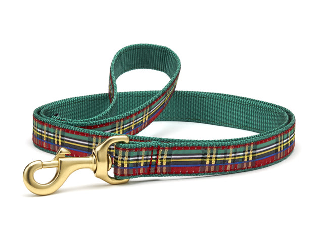 Christmas Sparkle Plaid Small Breed Dog Lead