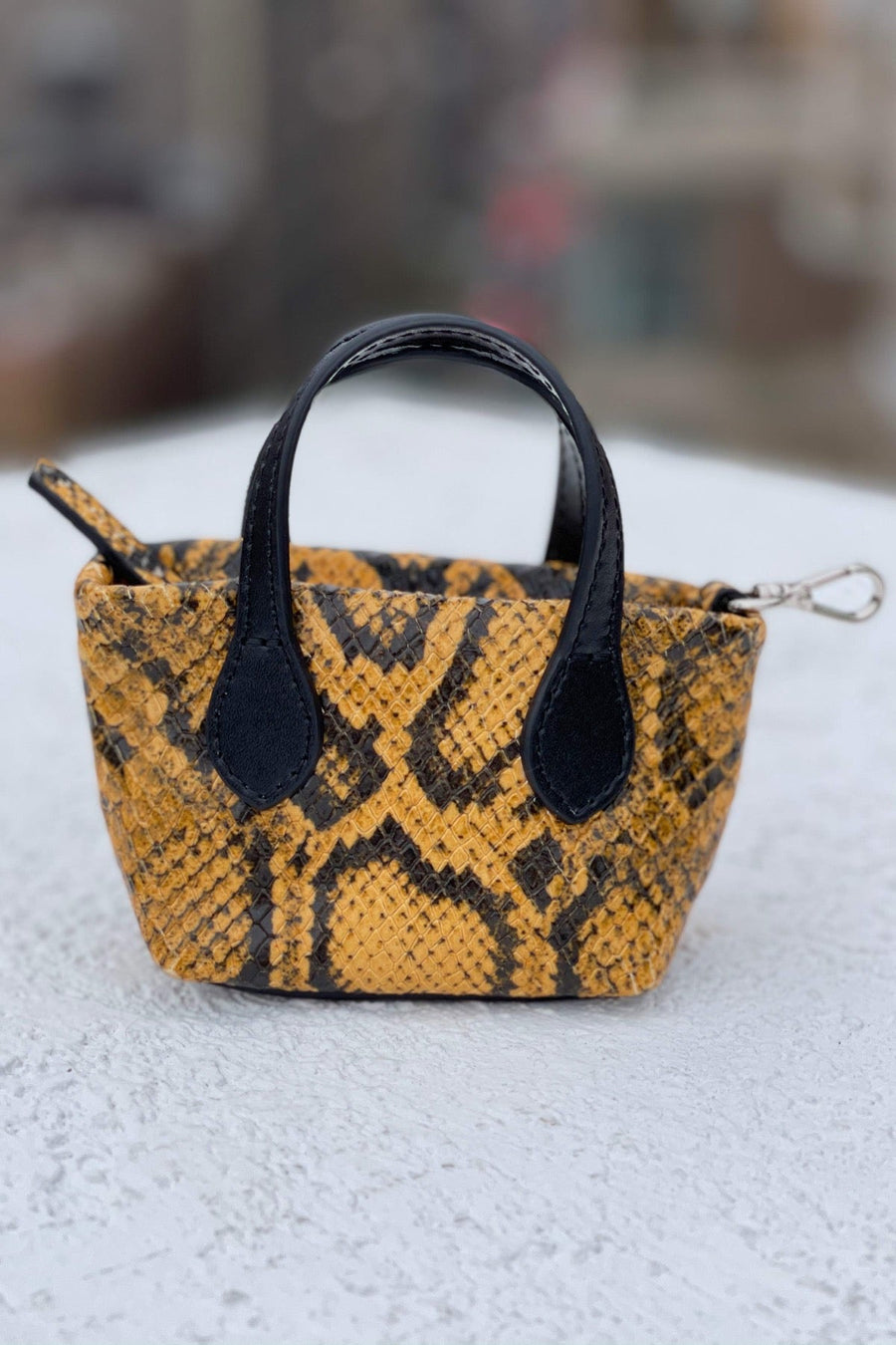 Clean Up Purse - Embossed Yellow & Black