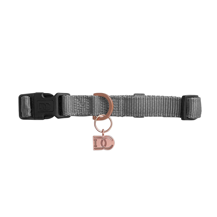 Pet Collar With Charm - Steel