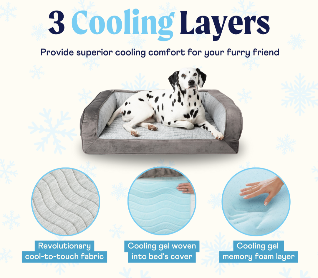 PupChill Cooling Bolster Dog Bed