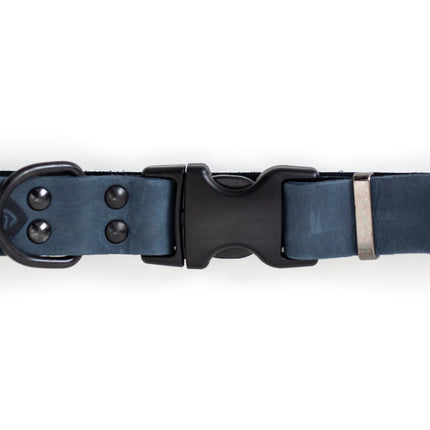 Celtic Sport Blue Jeans Leather Dog Collar