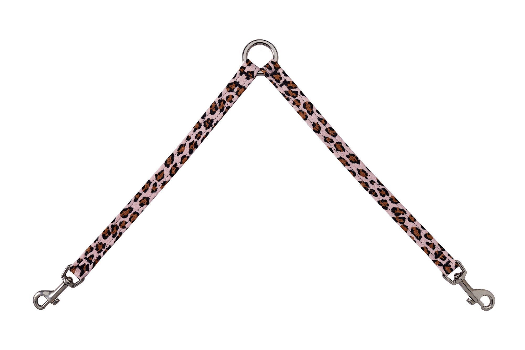 Cheetah Couture Dog Leash Coupler Pink Cheetah