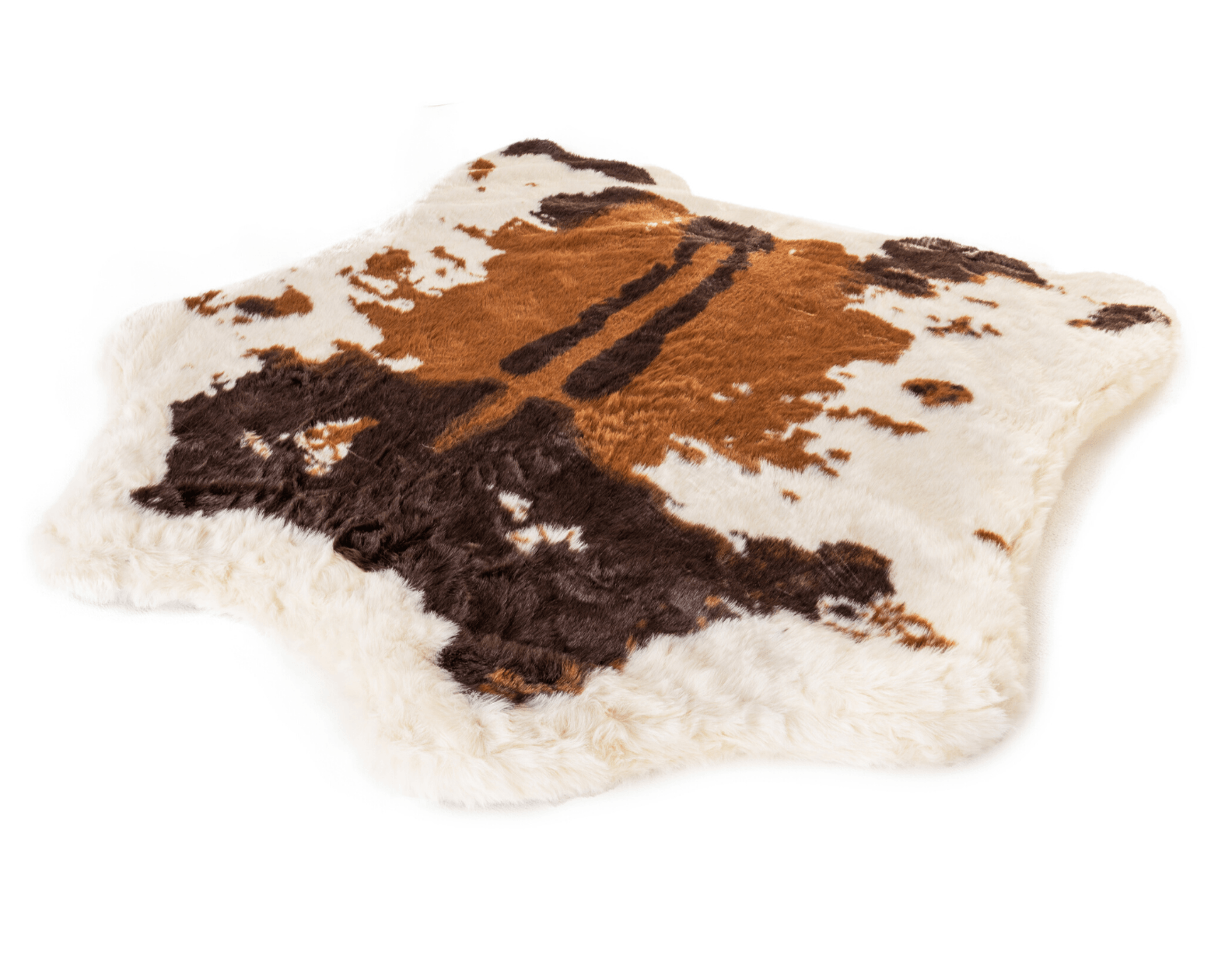 PupRug Animal Print Memory Foam Dog Bed - Brown Faux Cowhide