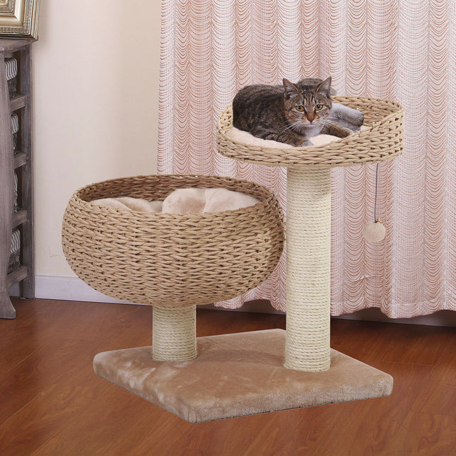 Cozy Handwoven Eco-Friendly Medium Cat Tree