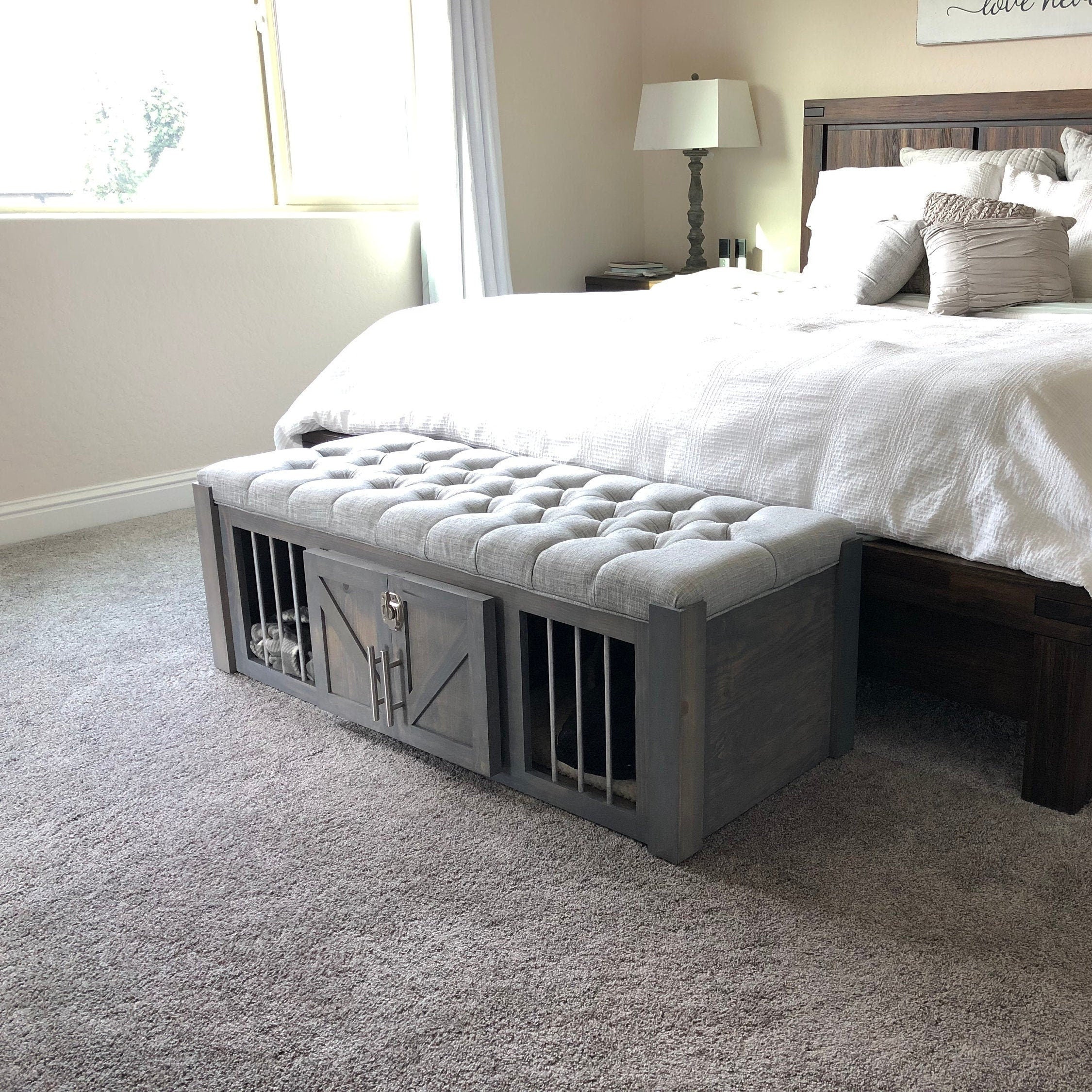 Custom Dog Crate Ottoman Bench HT Animal Supply