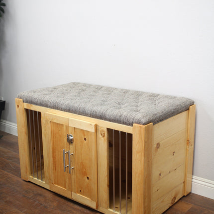 Custom Dog Crate Ottoman Bench