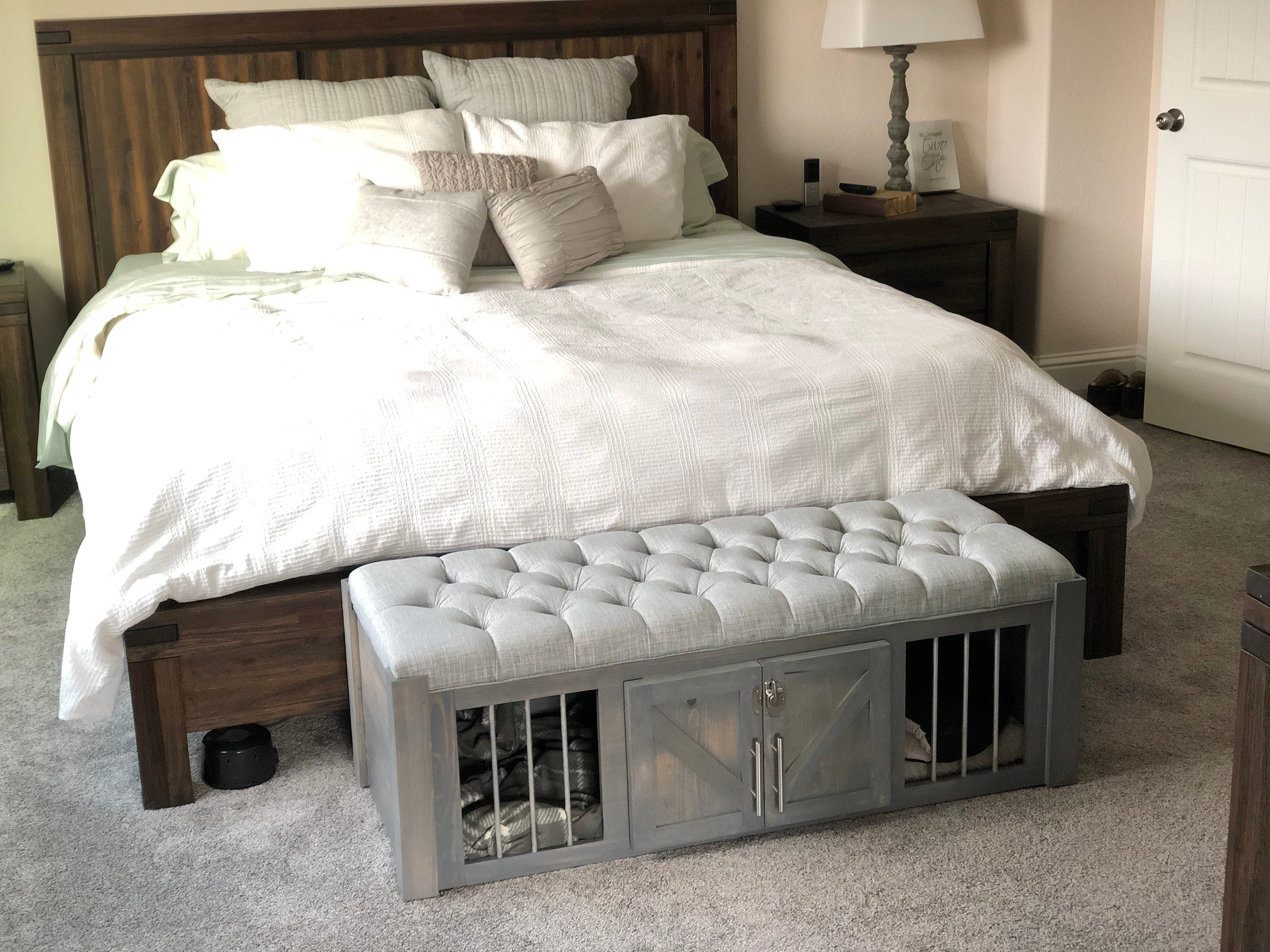 Custom Dog Crate Ottoman Bench HT Animal Supply