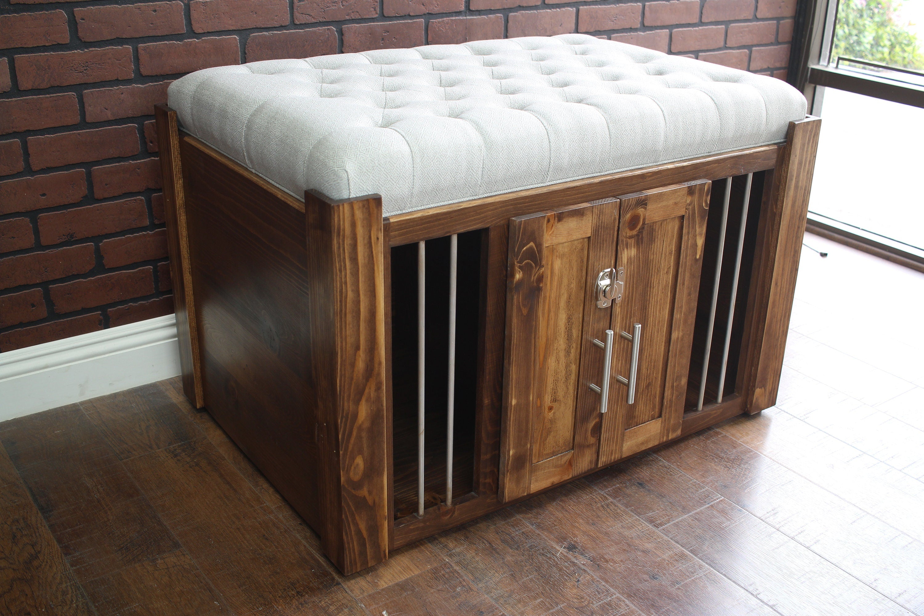 Custom Dog Crate Ottoman Bench HT Animal Supply