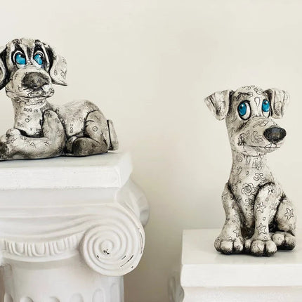 Cute Puppies Sculpture Set of 2