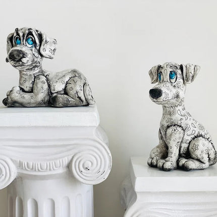 Cute Puppies Sculpture Set of 2