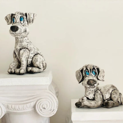 Cute Puppies Sculpture Set of 2