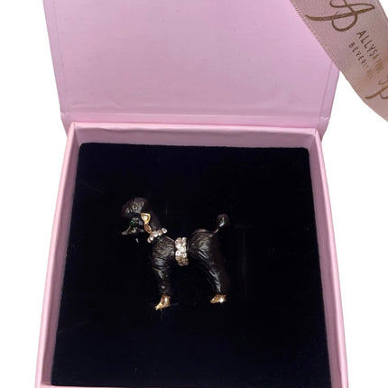 Black Poodle Brooch