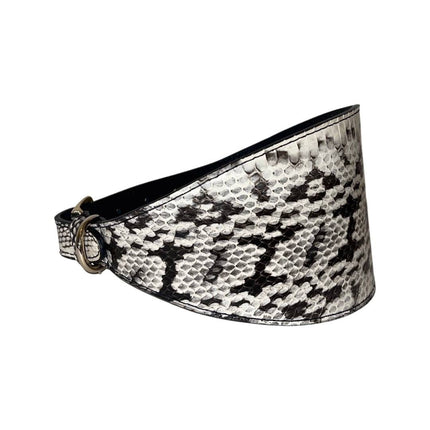 White & Black 4” Wide Snake Collar