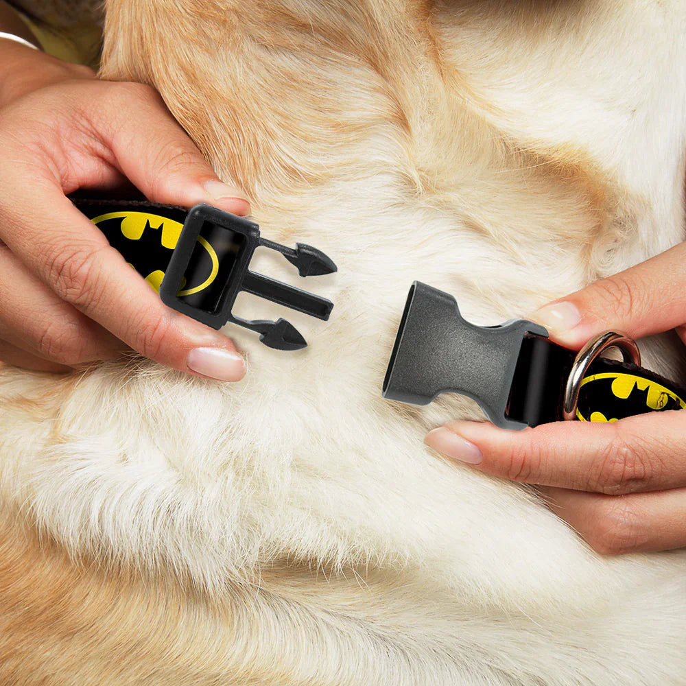 Batman Shield Yellow Pet Collar & Leash Set