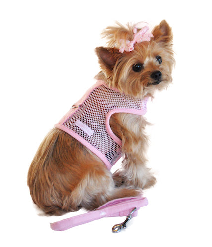 Cool Mesh Dog Harness - Solid Pink Option