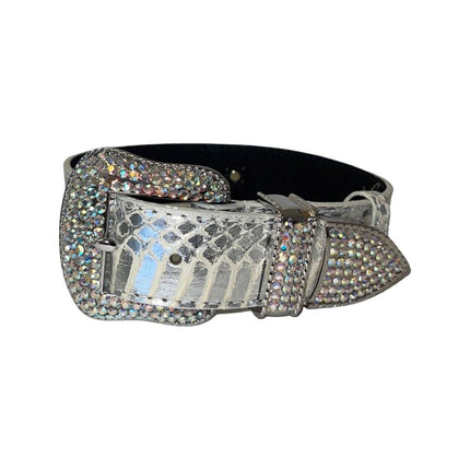 Stunning Silver Snake/Swarovski Crystal Hardware Collar