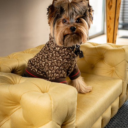 The Glamour Luxury Pet Bed in Dark Brown