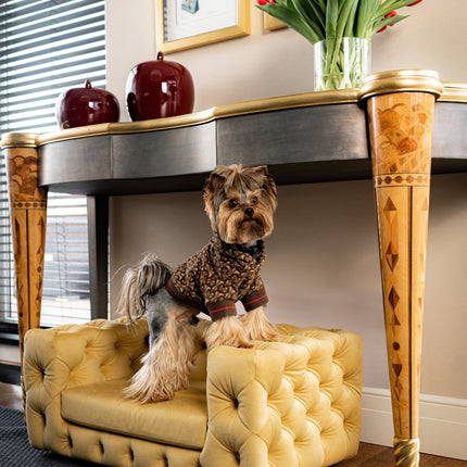 The Glamour Luxury Pet Bed in Yellow