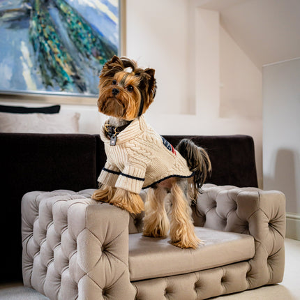 The Glamour Luxury Pet Bed in Yellow