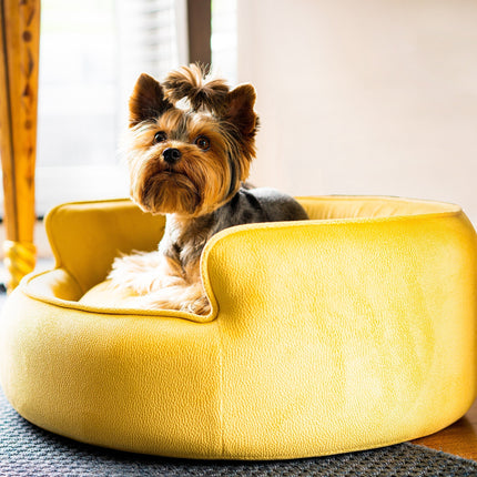 The Yin & Yang Luxury Pet Bed in Yellow