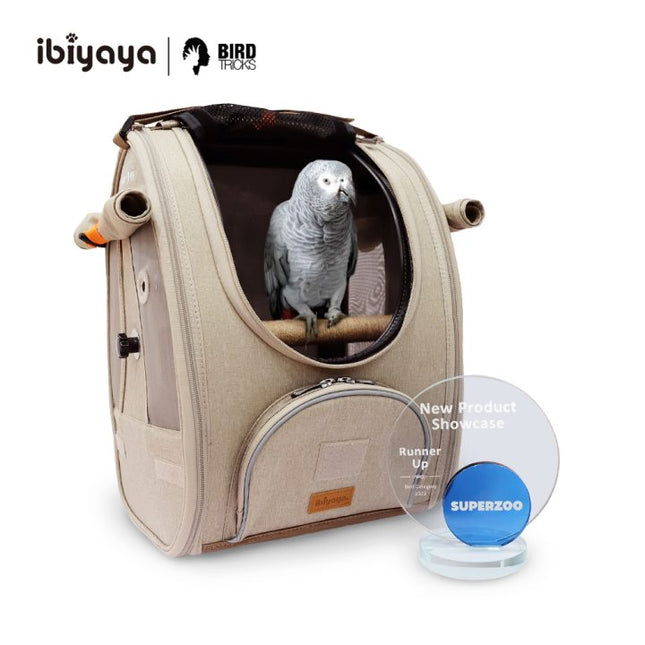 TrackPack Bird Carrier Backpack with Perch Airline Approved Cage Bag