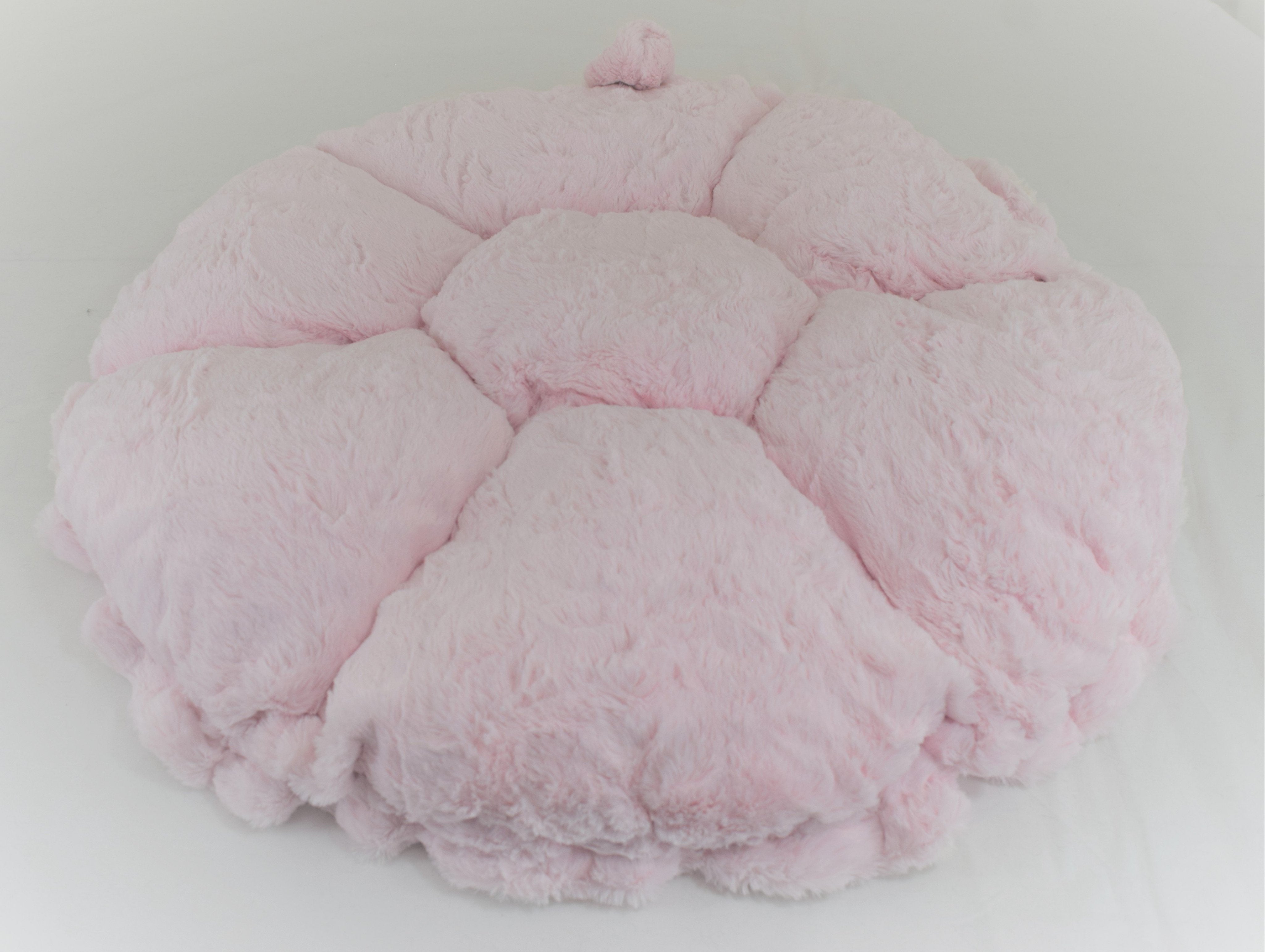 Baby Pink Mink & Crocodile Cream Swaddle Bed