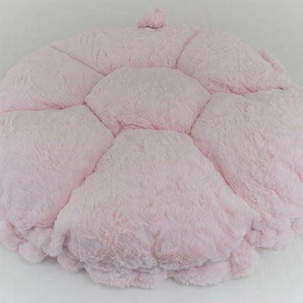 Baby Pink Mink & Crocodile Cream Swaddle Bed