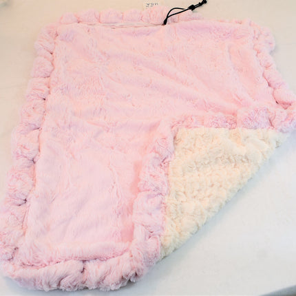 Pink Mink & Cream Crocodile Travel Bed/Blanket