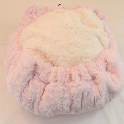 Pink Mink & Cream Crocodile Travel Bed/Blanket