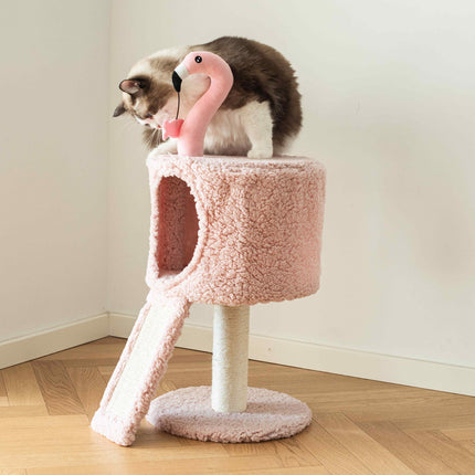 Flamingo Small Cat Tree with Scratching Board