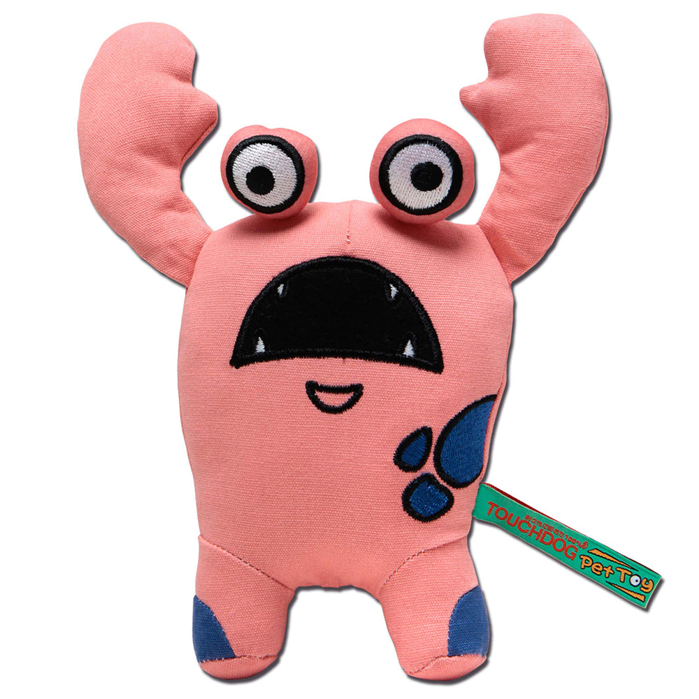 Touchdog Cartoon Up-for-Crabs Monster Plush Dog Toy Option