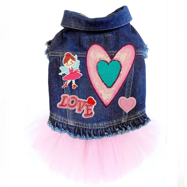 Dance the Night Away Denim Dog Jacket