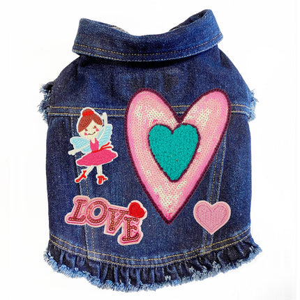 Dance the Night Away Denim Dog Jacket