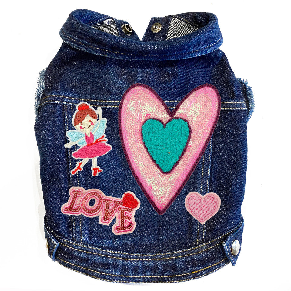 Dance the Night Away Denim Dog Jacket