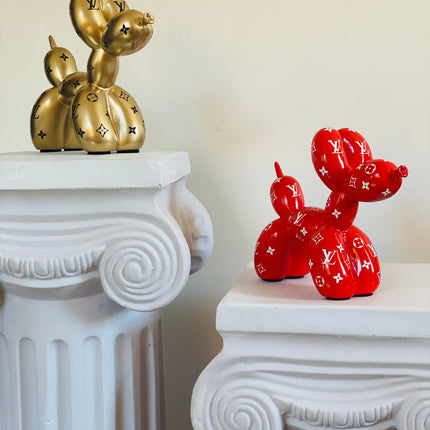 Designer Luxury Balloon Dog Statue in Gold