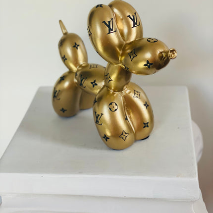 Designer Luxury Balloon Dog Statue in Gold