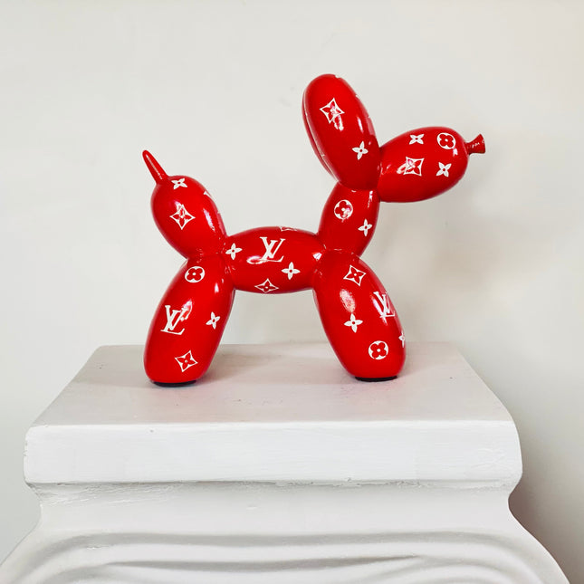 Designer Luxury Balloon Dog Statue in Red