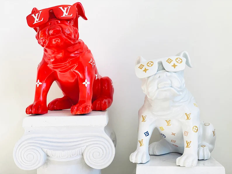 Designer Luxury Design Bulldog in Red