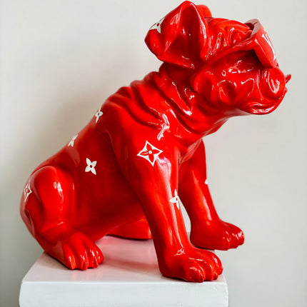 Designer Luxury Design Bulldog in Red