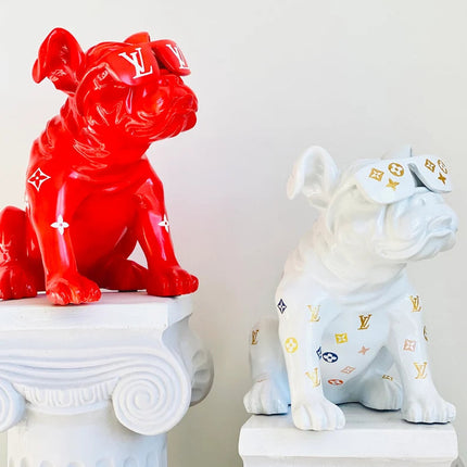 Designer Luxury Design Bulldog in Red