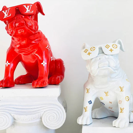 Designer Luxury Design Bulldog in Red