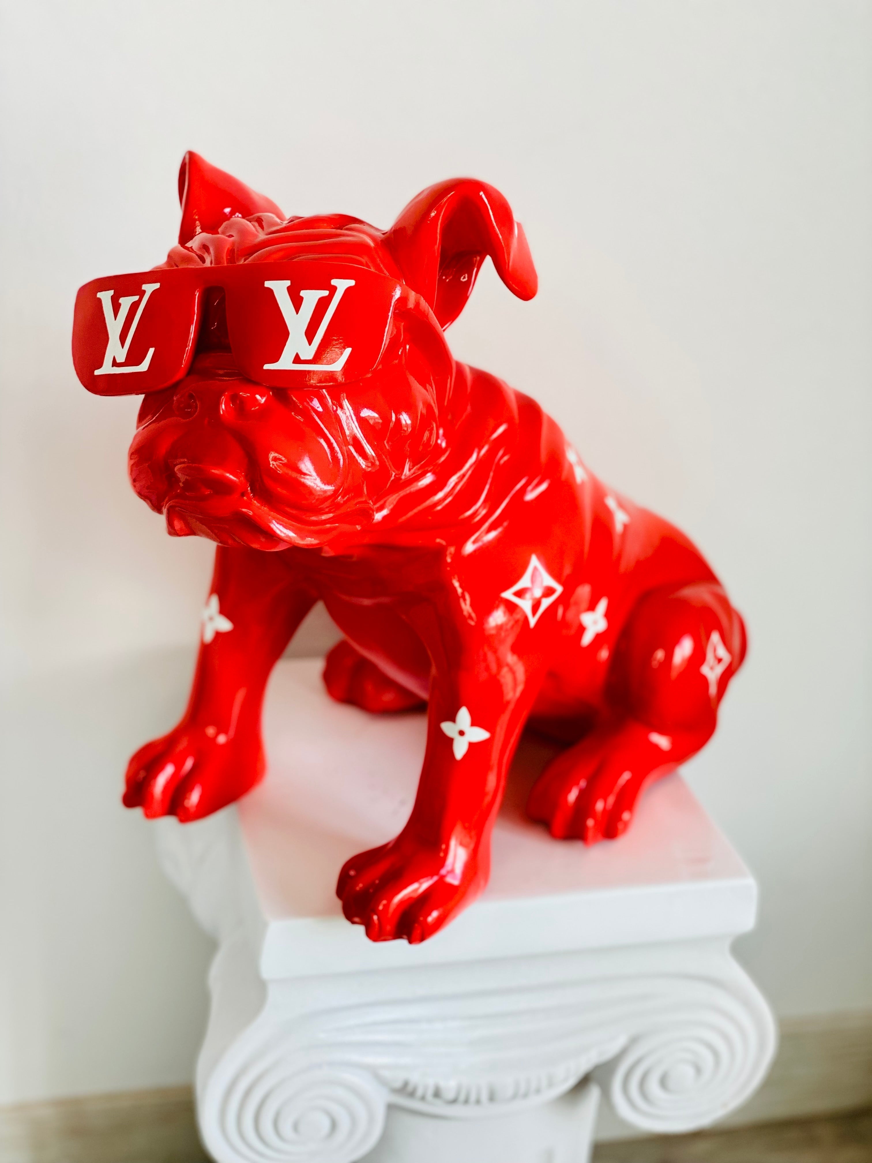 Designer Luxury Design Bulldog in Red