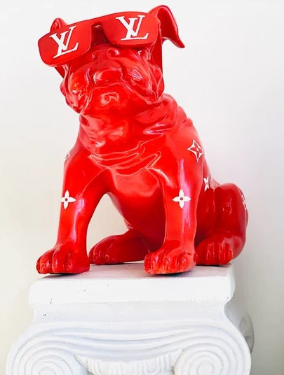 Designer Luxury Design Bulldog in Red