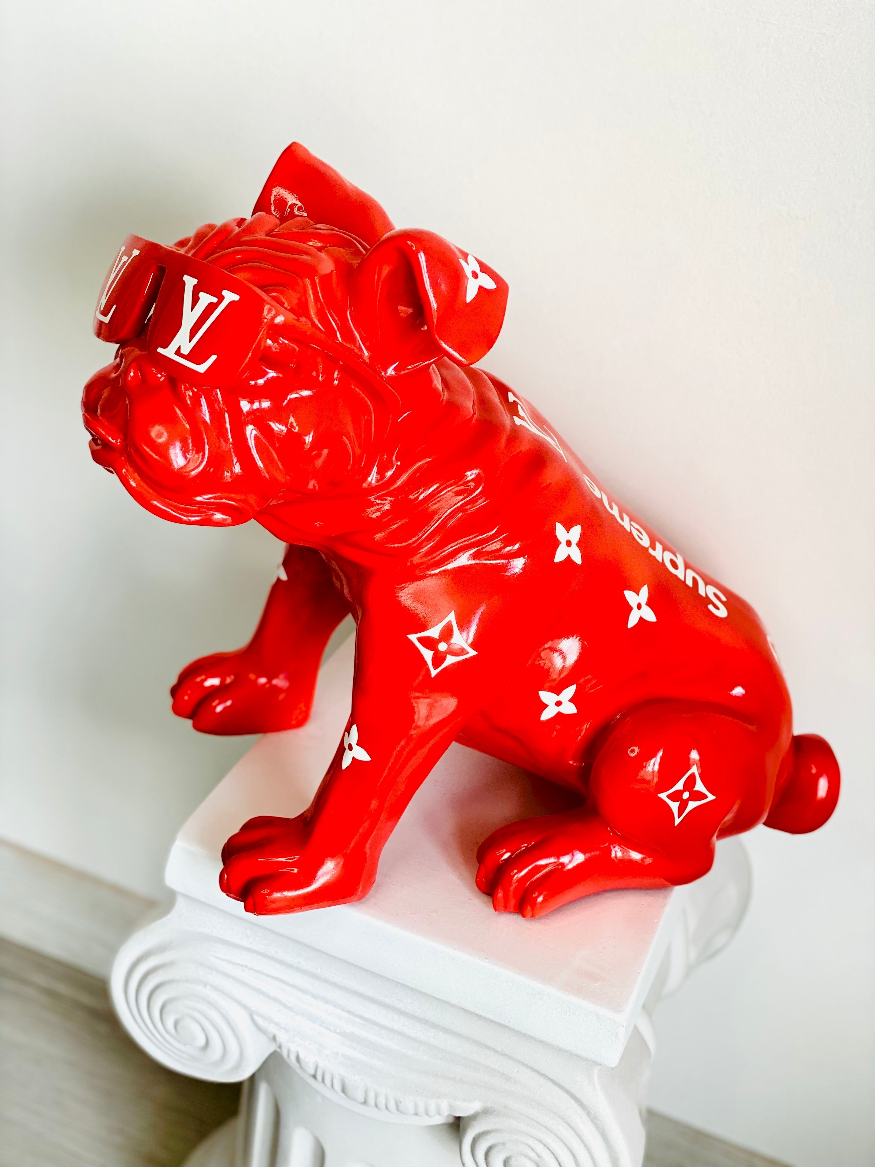 Designer Luxury Design Bulldog in Red