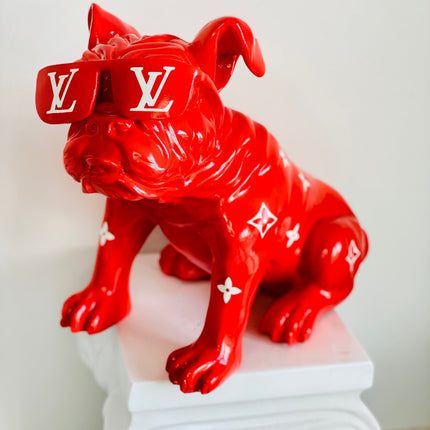 Designer Luxury Design Bulldog in Red